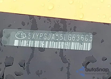 2020 Kia Sorento 3.3L Lx z USA, uszkodzony, nr VIN 5XYPGDA55LG636651